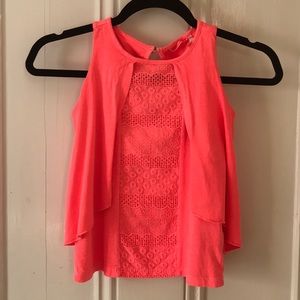 Size 8 Pinky coral beach shirt